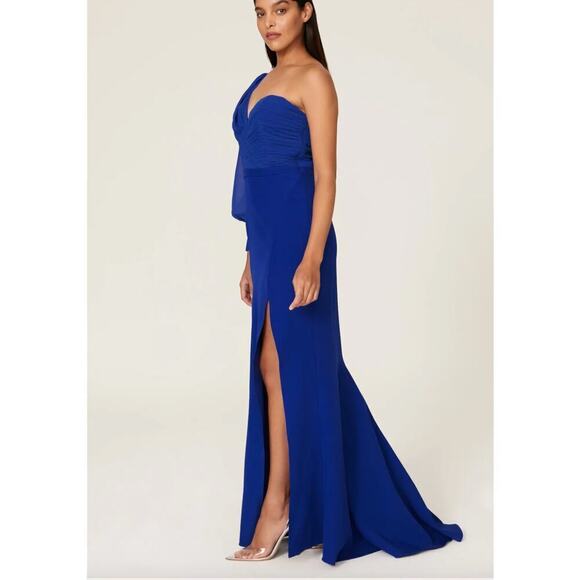 Elle Zeitoune Charles One Shoulder Gown SZ M - Picture 2 of 14